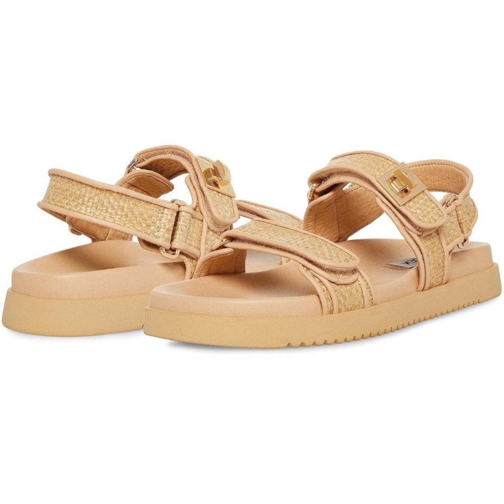 Steve Madden Mona Raffia Platform Sandal 8
